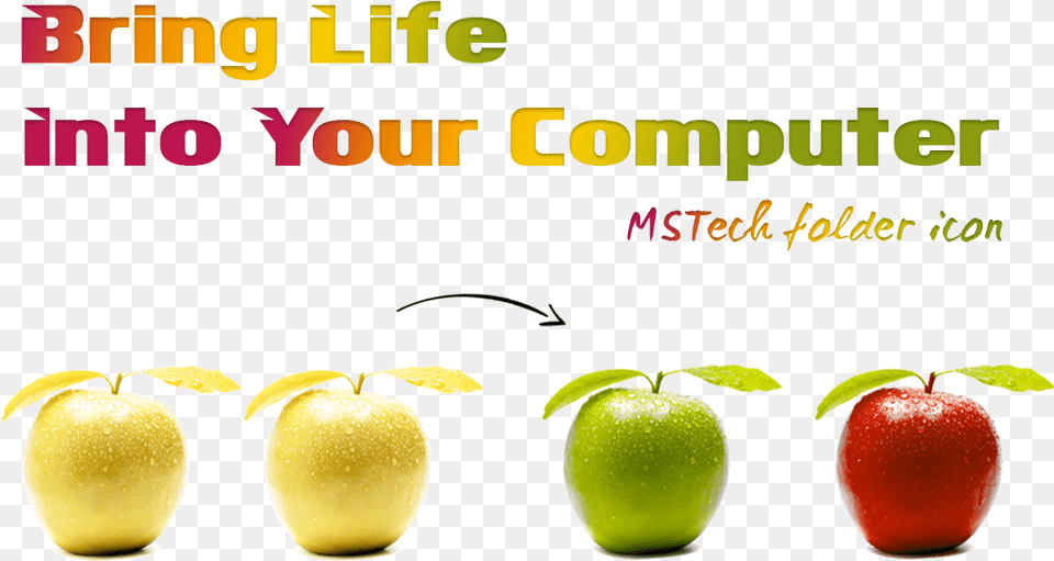 Mstech Folder Icon Effect Strawberry, Apple, Food, Fruit, Plant Png Image
