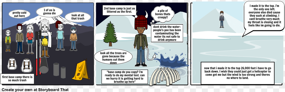 Mt Everest Cartoon, Book, Comics, Publication, Person Free Transparent Png