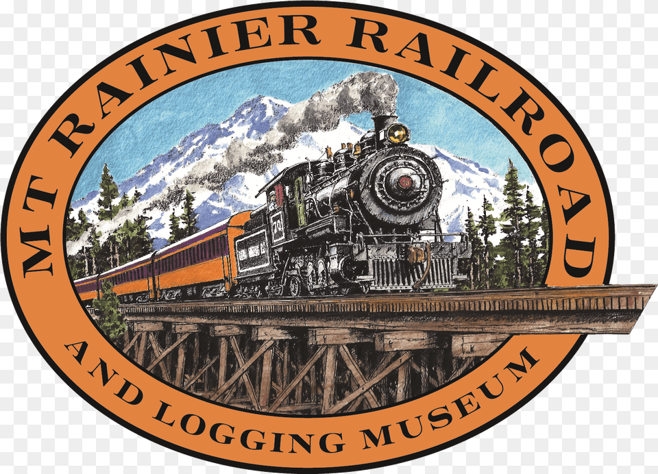 Mt Rainier Scenic Railroad, Railway, Locomotive, Vehicle, Transportation Png Image
