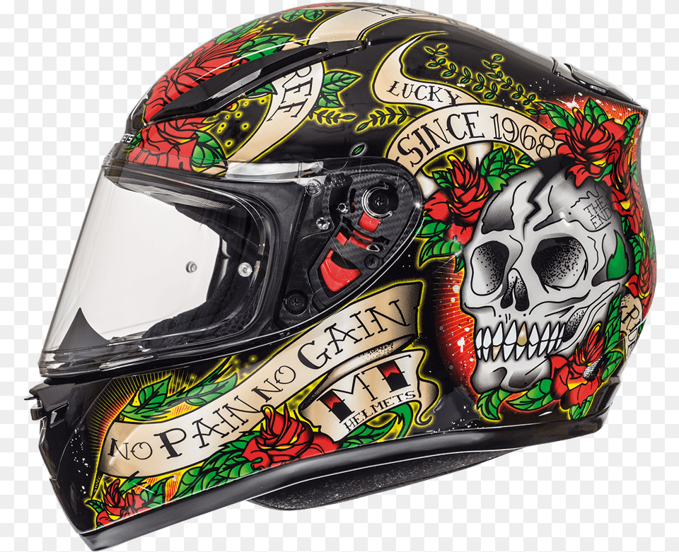 Mt Revenge Skull And Roses, Crash Helmet, Helmet Free Png