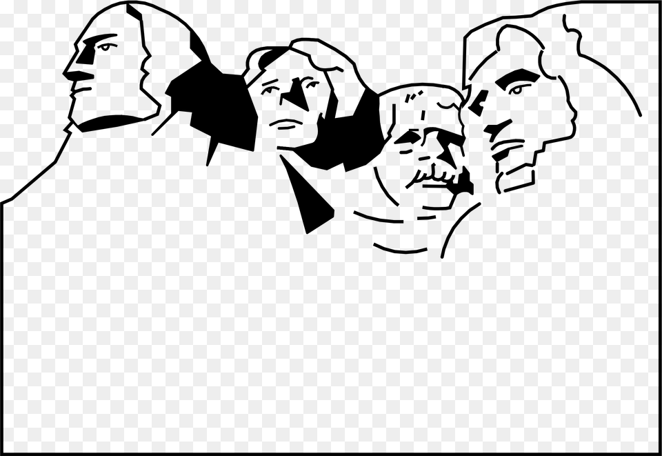 Mt Rushmore Icons, Gray Png