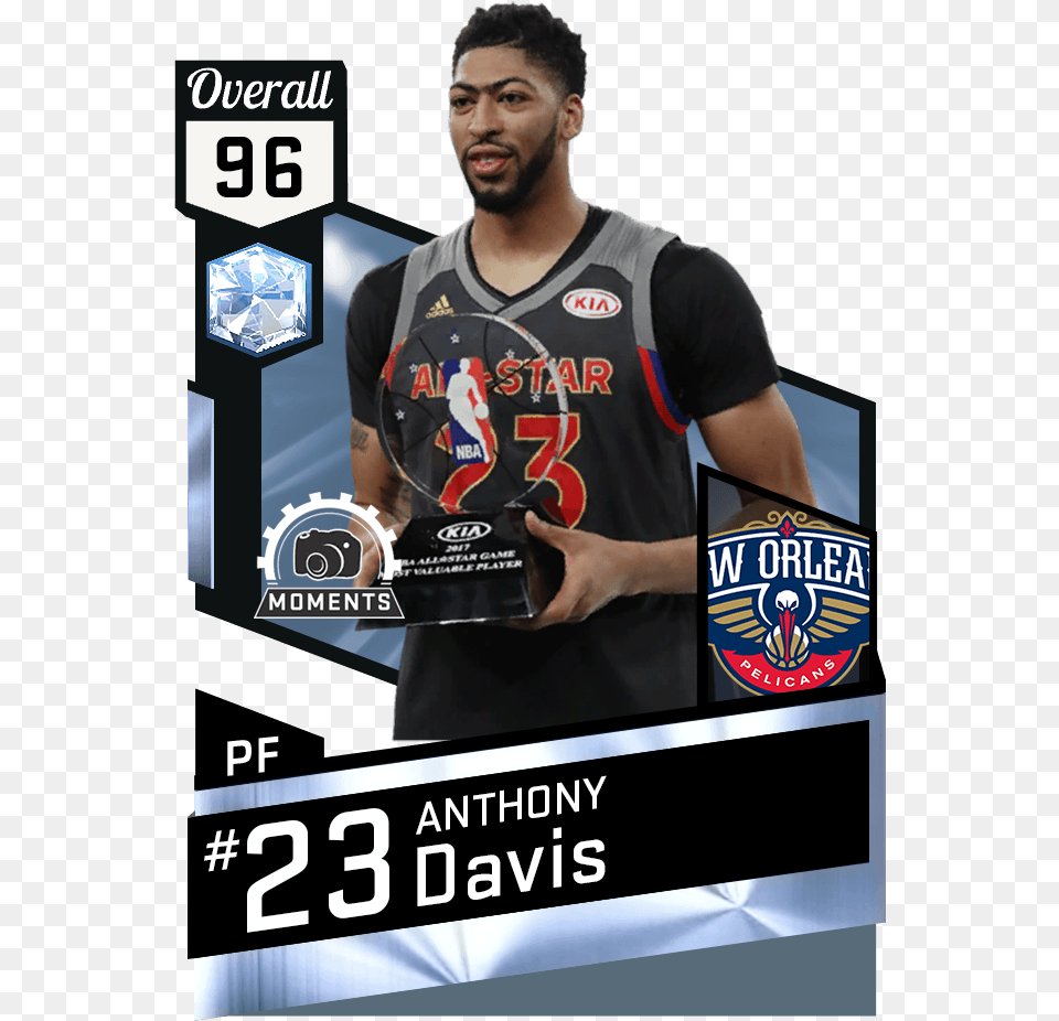 Mtdb Nba 2k17 Diamond Anthony Davis, T-shirt, Advertisement, Clothing, Shirt Free Transparent Png