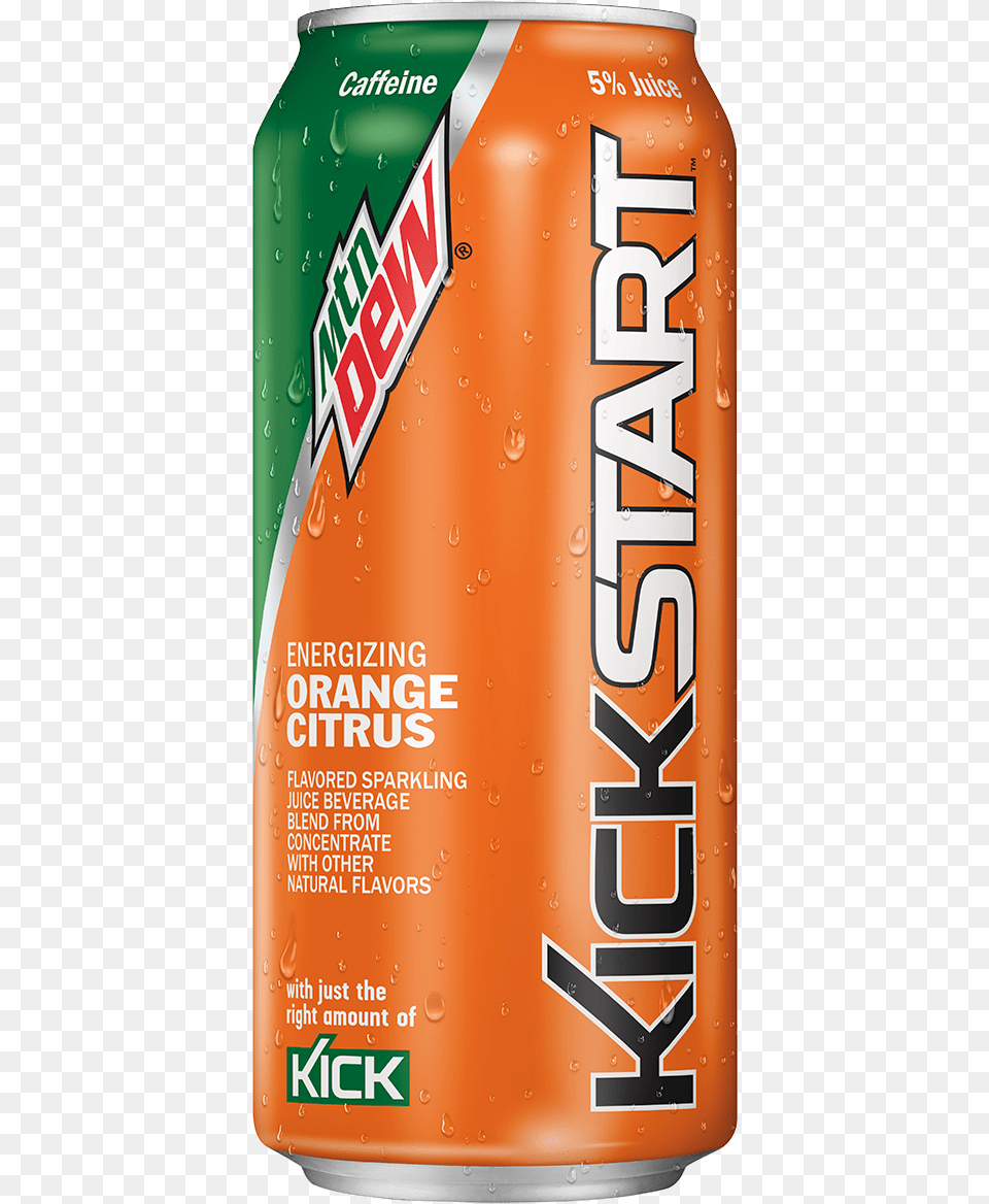 Mtn Dew Kickstart Orange Citrus, Can, Tin Png