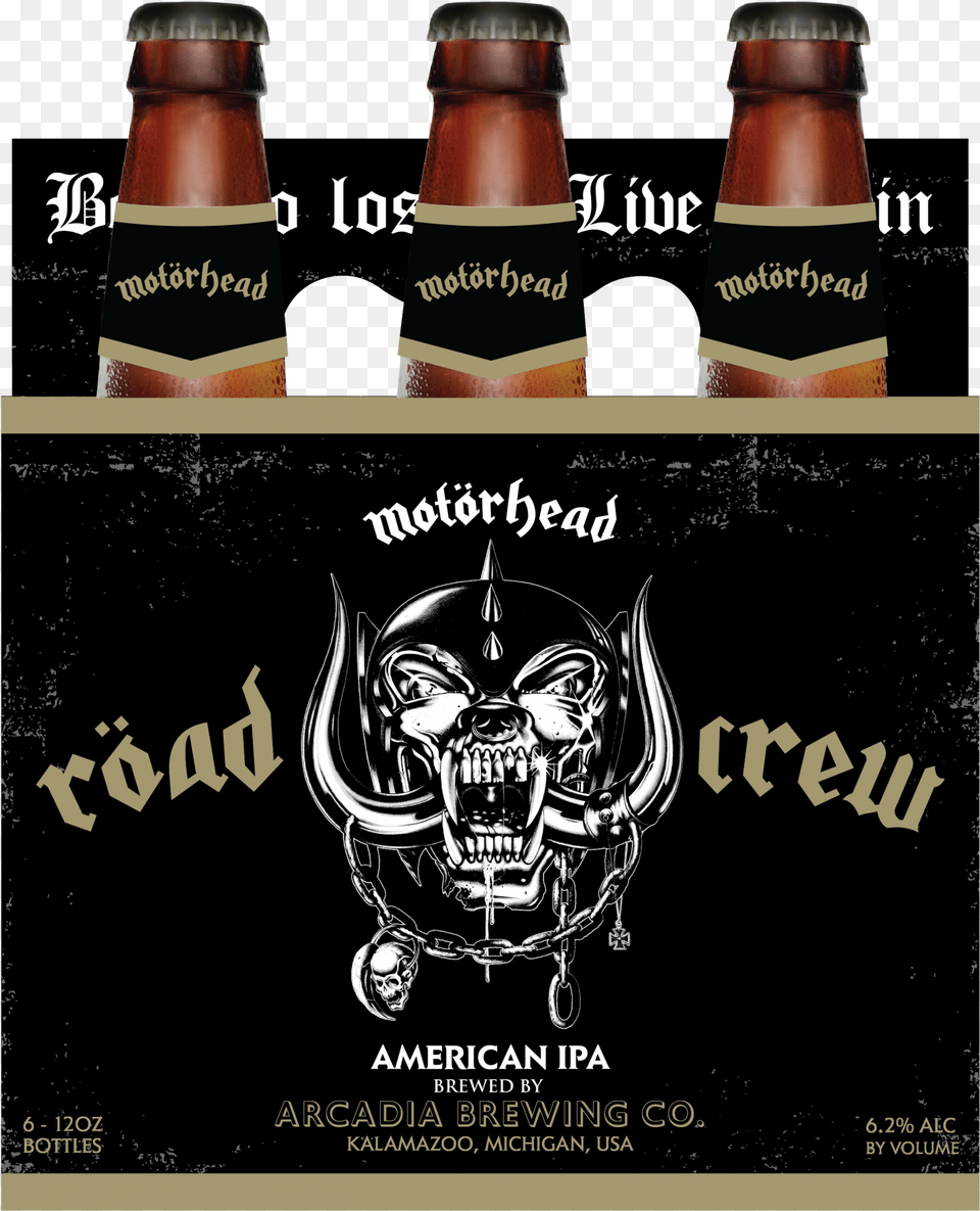 Mtorhead Rad Crew Us Beer Arcadia Ales Motorhead Beer, Lager, Alcohol, Beverage, Bottle Free Png Download