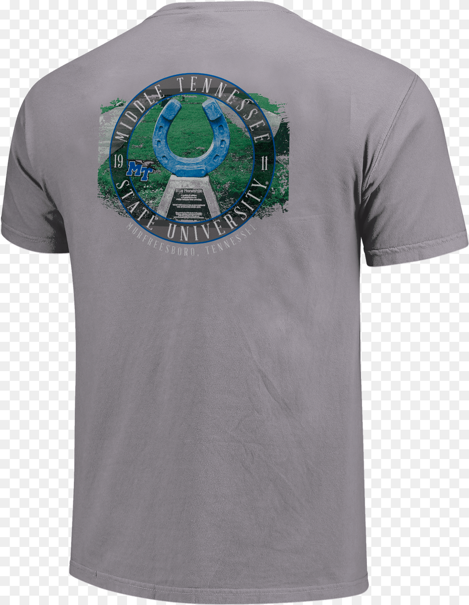 Mtsu Blue Raiders Circle Overlay Campus Comfort Colors Shirt, Clothing, T-shirt Png