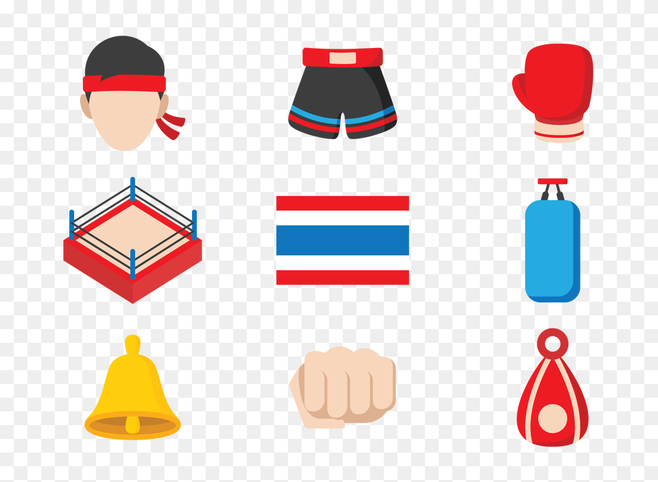 Muay Thai Icons Vector, Body Part, Hand, Person, Head Png Image