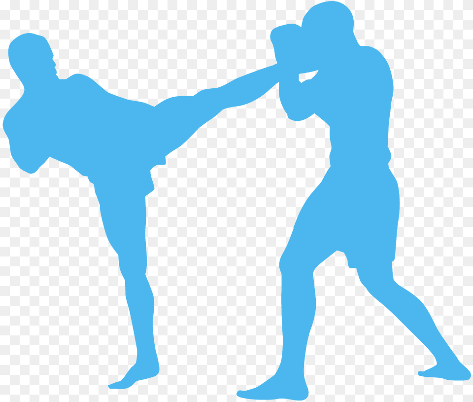 Muay Thai Silhouette, Kicking, Person Png Image