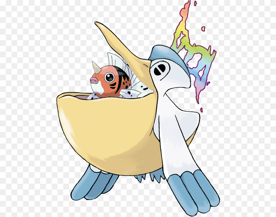 Much Like Mantine And Slowbro Upon Evolving Pelipper Pokemon Flying And Water Type, Animal, Bird, Jay, Person Free Png