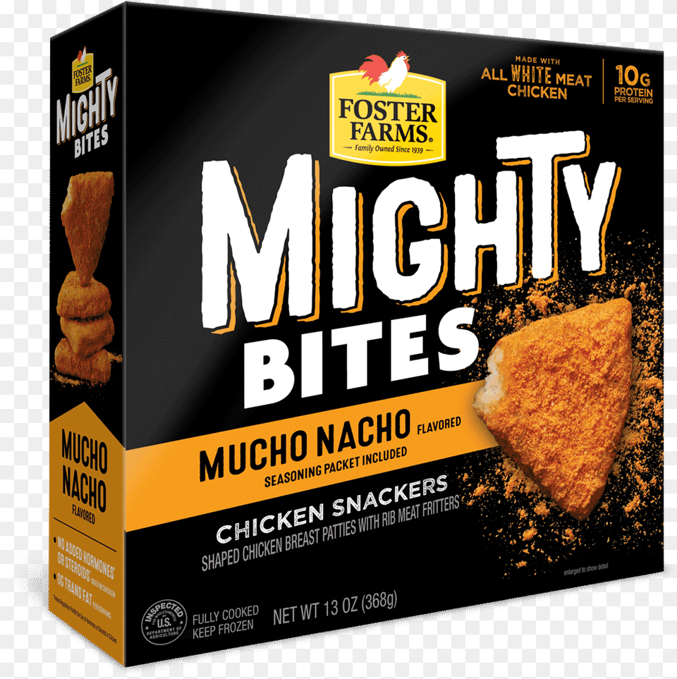 Mucho Nacho Mighty Bites Carton, Advertisement, Powder, Bread, Food Free Transparent Png