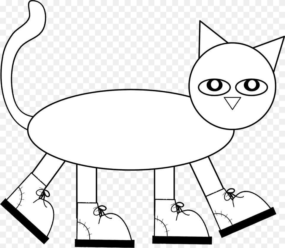 Mud Clipart Pete The Cat I Love My White Shoe, Stencil, Animal, Mammal, Pet Free Transparent Png