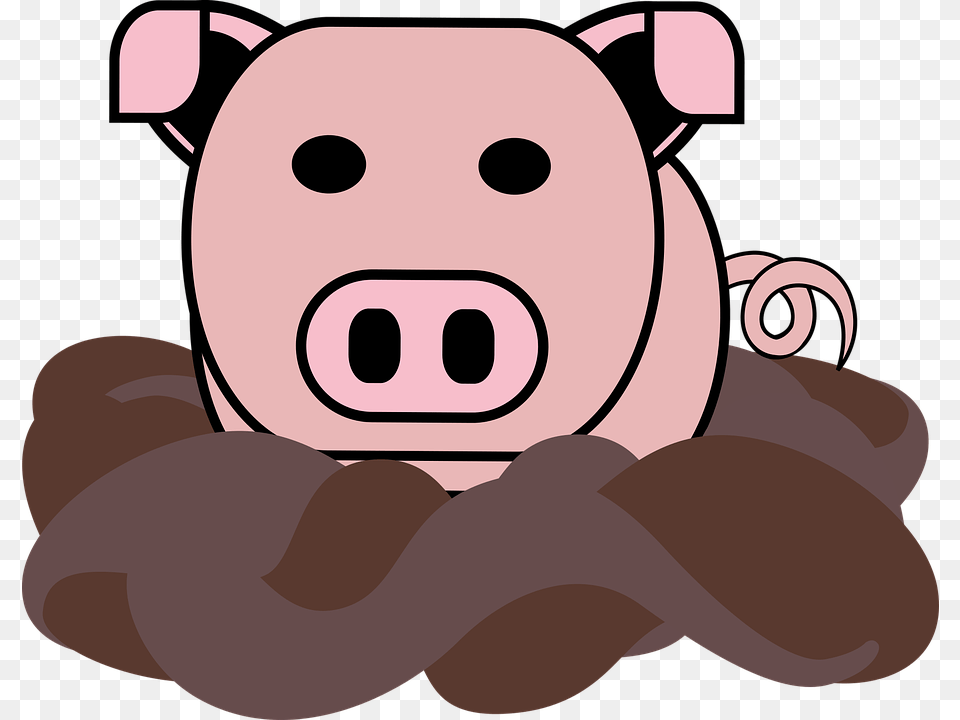 Mud Clipart Piggy, Snout, Face, Head, Person Free Png