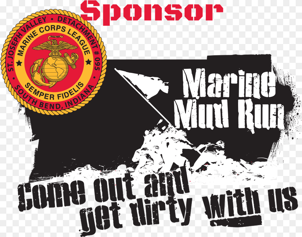 Mud Run Logo Sponsor Marine Corps League, Advertisement, Poster, Festival, Hanukkah Menorah Png Image