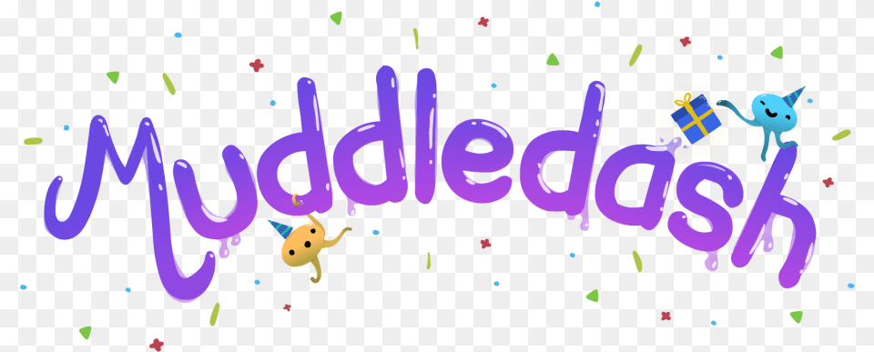 Muddledash Joins The Party On Nintendo Switch And Pcsteam Graphic Design, Paper, Confetti, Purple Free Png