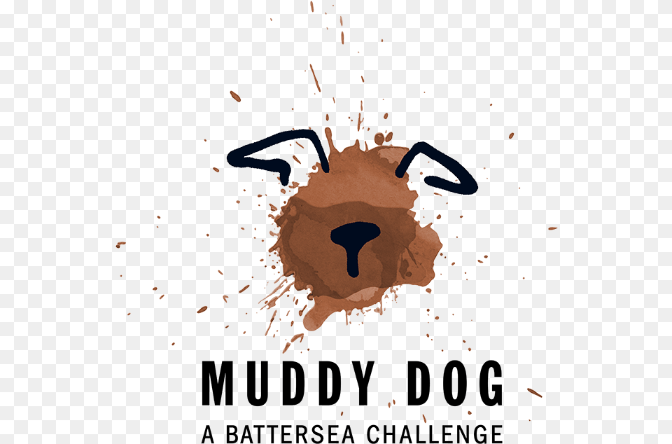 Muddy Dog Logo Footer Battersea Muddy Dog Challenge, Person, Face, Head, Stain Png Image