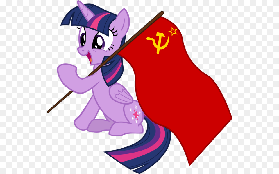 Muddyfudger Communism Female Flag Folded Wings My Little Pony, Cartoon Free Png Download