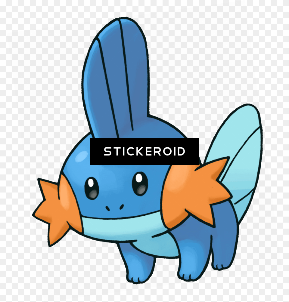 Mudkip Pokemon Clipart Blue And Orange Characters, Plush, Toy, Animal, Sea Life Png Image