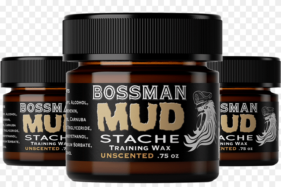Mudstache Mustache Wax Chocolate Spread, Bottle, Cosmetics, Perfume Free Png Download