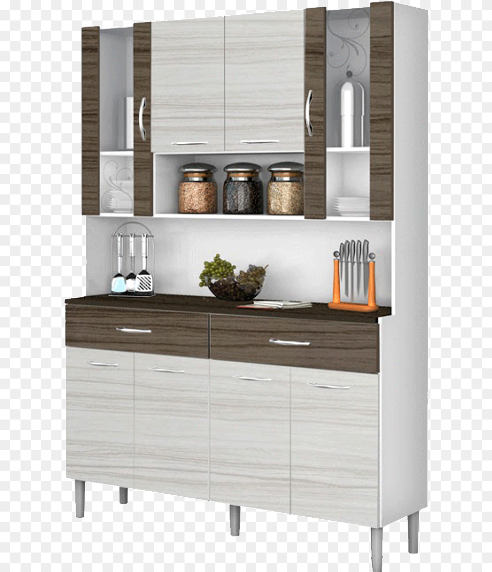 Mueble De Cocina Abba Golden Kit Parana 8 Portas, Cabinet, Furniture, Closet, Cupboard Free Transparent Png