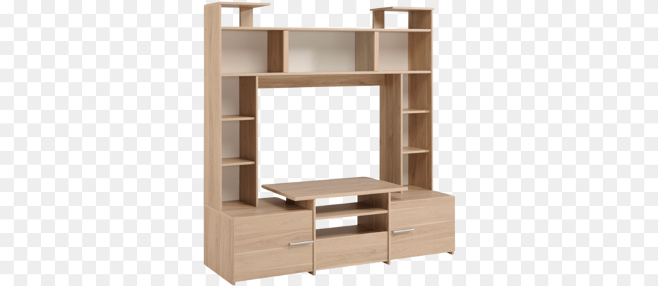 Muebles De Madera Oak Tv Wall Unit, Electronics, Entertainment Center, Furniture, Cabinet Free Transparent Png