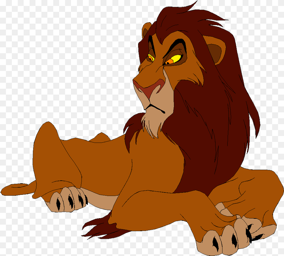 Mufasa Transparent Background Scar Lion King Red, Animal, Mammal, Wildlife, Person Png Image