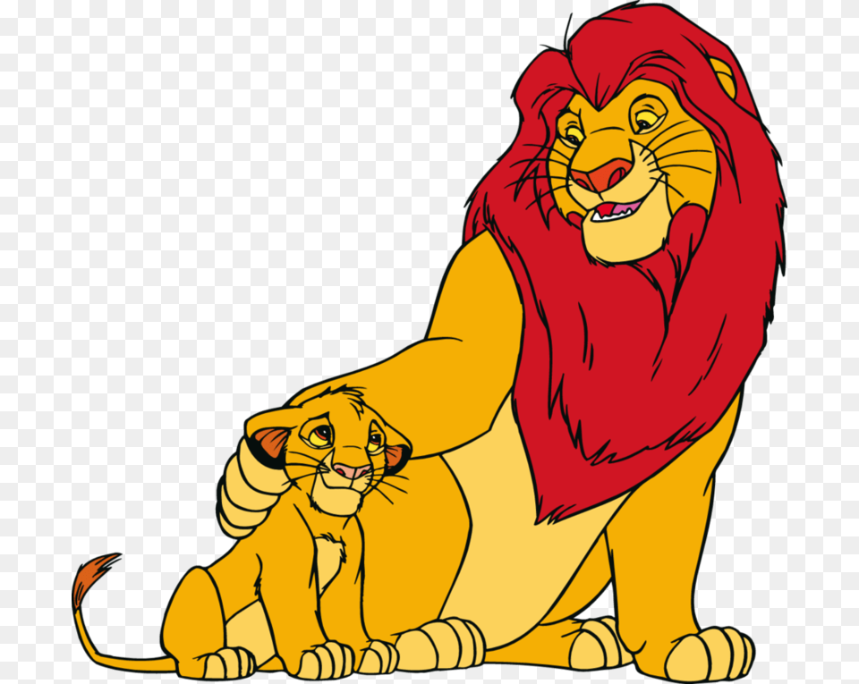 Mufasa Transparent Lion And Cub Clipart, Animal, Mammal, Wildlife, Cartoon Free Png
