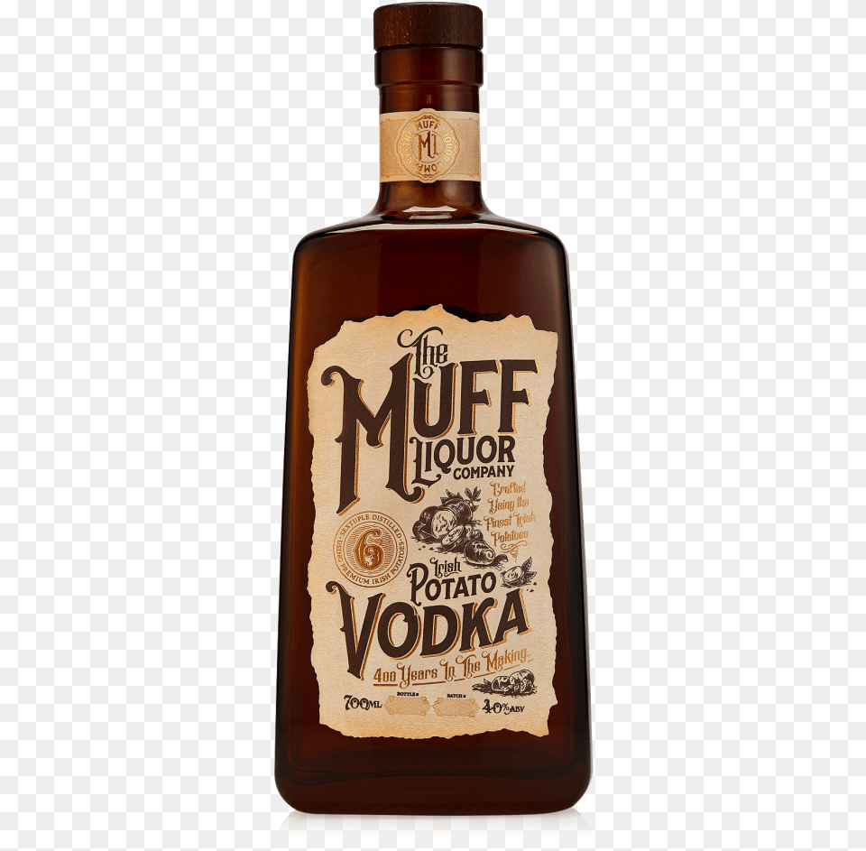 Muff Liquor Company Craft Vodka Bottle, Alcohol, Beverage, Cosmetics, Perfume Free Transparent Png