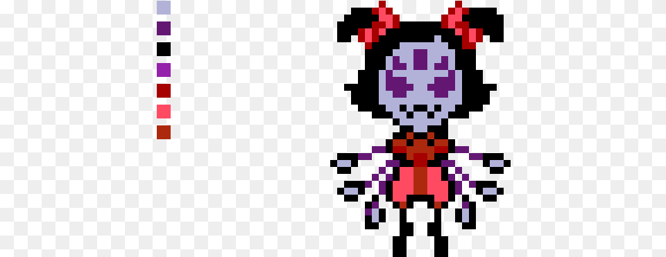 Muffet Pixel Art Grid, Purple, Qr Code Free Transparent Png