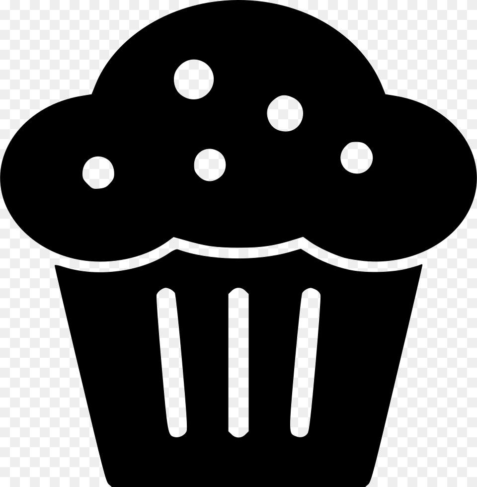 Muffin, Stencil, Cake, Cream, Cupcake Png Image
