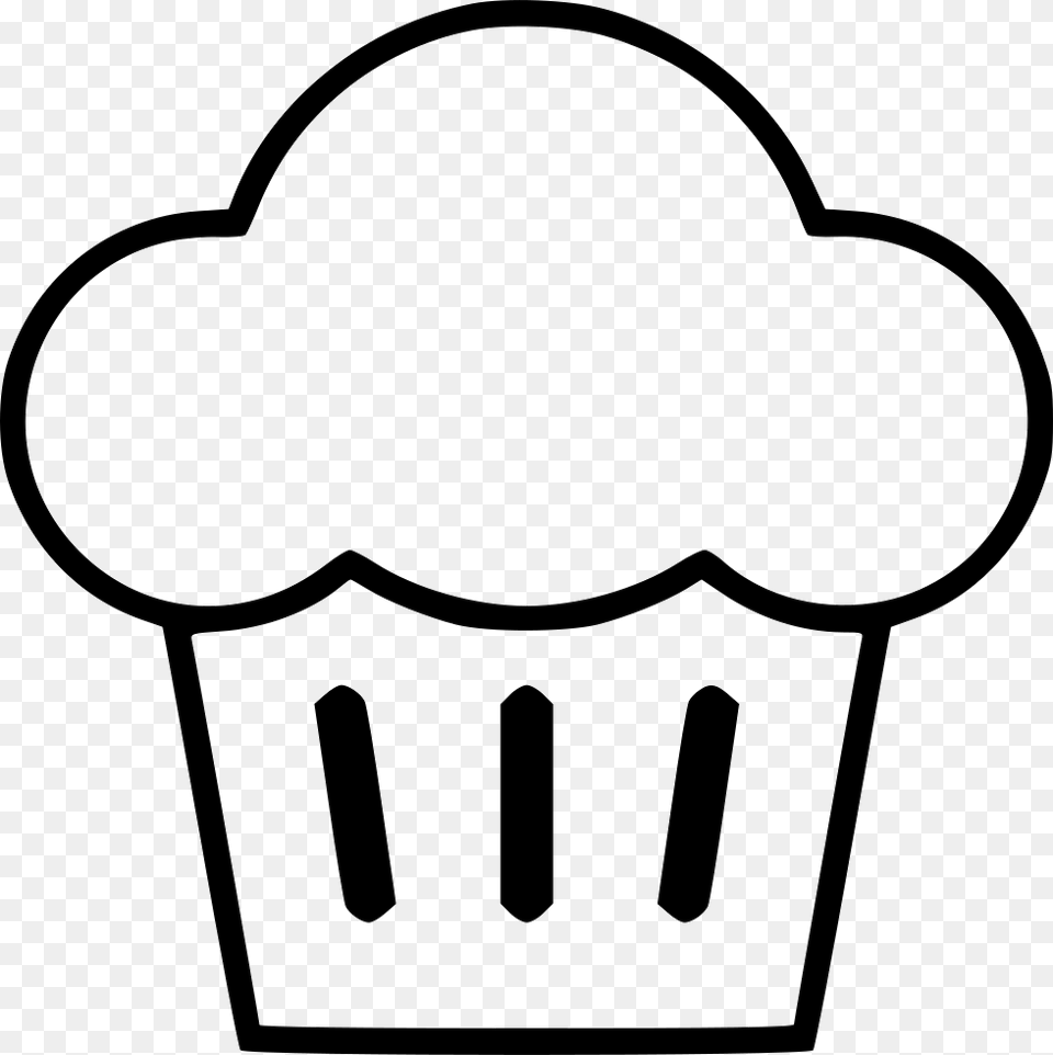 Muffin, Stencil, Cake, Cream, Cupcake Free Png Download
