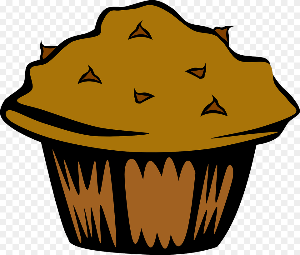 Muffin Chocolate Chip Cupcake Breads Bakery Goods Muffin Clip Art, Cake, Cream, Dessert, Food Free Png