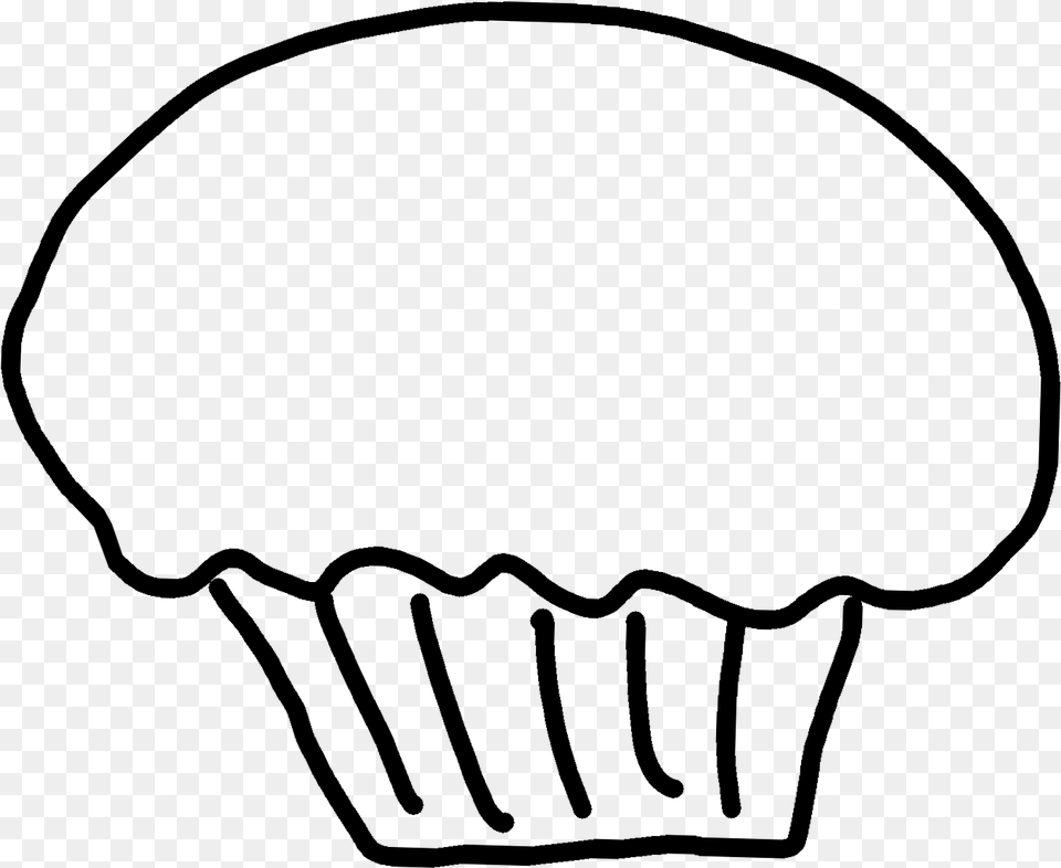 Muffin Clipart Black And White, Gray Free Png Download
