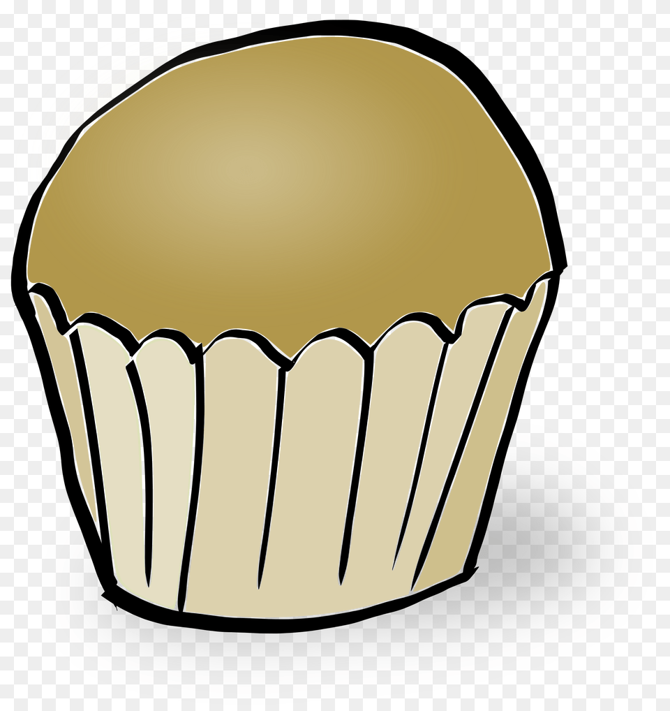 Muffin Clipart Plain, Cake, Cream, Cupcake, Dessert Png Image