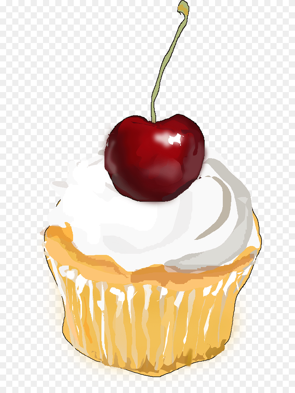 Muffin Cupcake Tartlet Picture Cherry On Top Plant, Fruit, Food, Produce Free Transparent Png