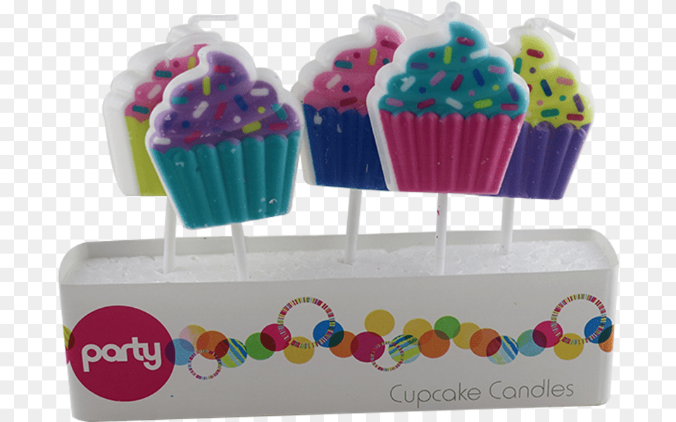 Muffin Shaped Colorful Birthday Candles Cupcake, Cream, Dessert, Food, Icing Png Image