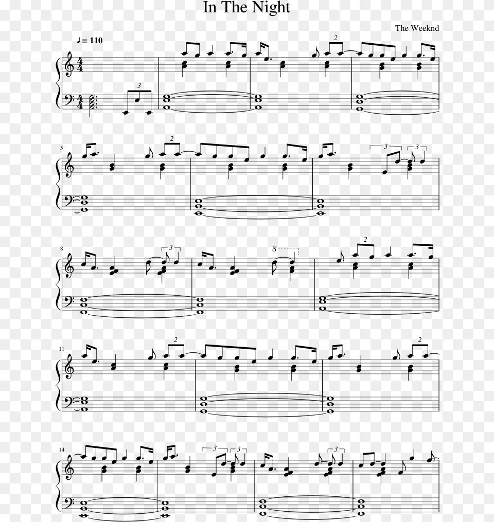 Muffin Song Piano Sheet Music, Gray Free Transparent Png