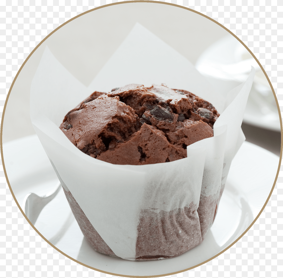 Muffins Gourmet, Dessert, Food, Plate, Chocolate Png Image