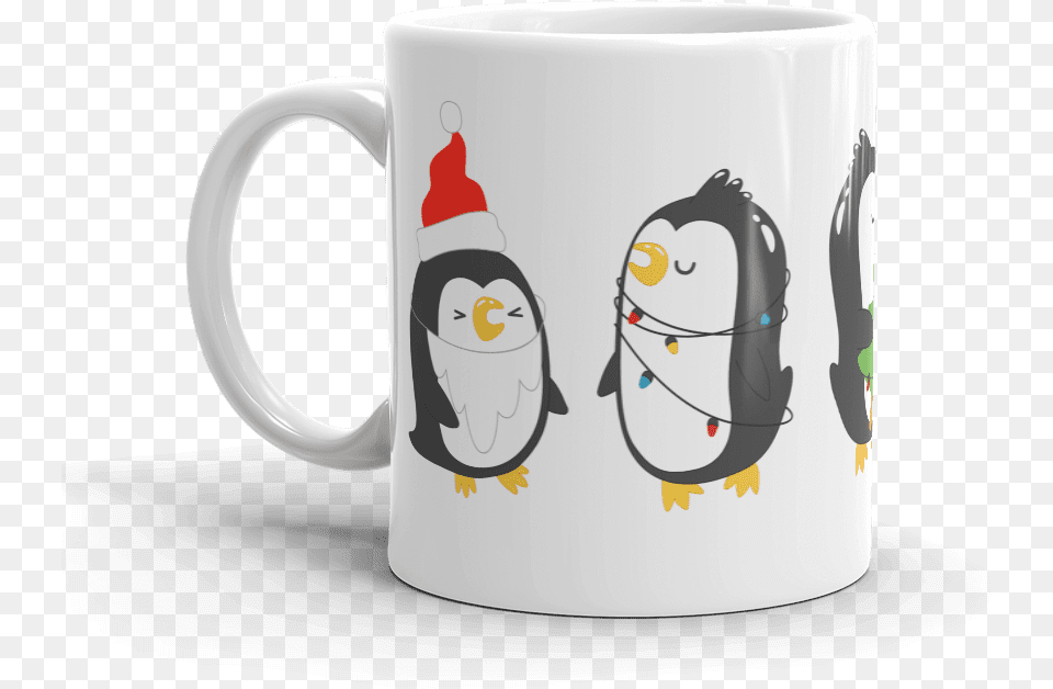 Mug, Cup, Animal, Bird, Penguin Png