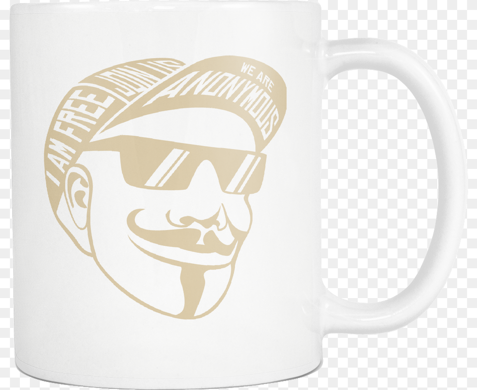 Mug Anonymous Drinkware Buy Now, Cup, Face, Head, Person Free Png Download
