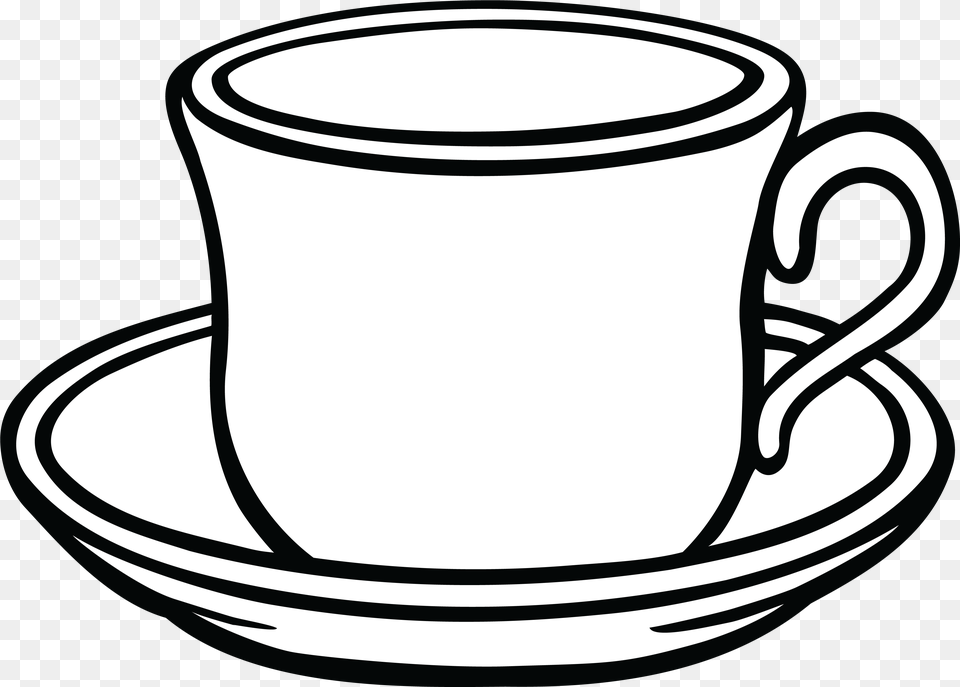 Mug Clipart Black And White Cup And Saucer Clipart Black And White, Smoke Pipe, Beverage, Coffee, Coffee Cup Free Transparent Png