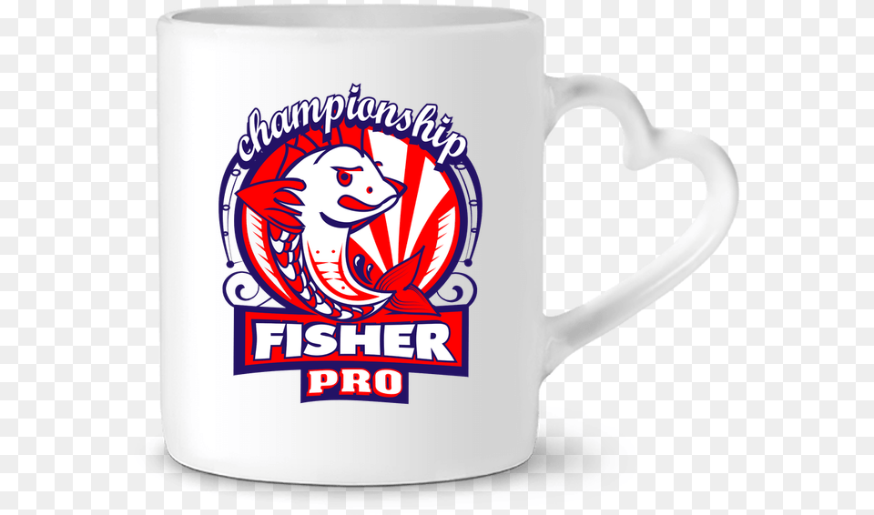 Mug Coeur Fisher Pro Par Boutique Du Barbu Mug, Cup, Beverage, Coffee, Coffee Cup Free Png