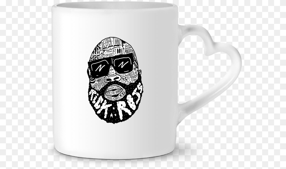 Mug Coeur Rick Ross Head Par Nick Cocozza Rick Ross Print, Cup, Beverage, Coffee, Coffee Cup Png
