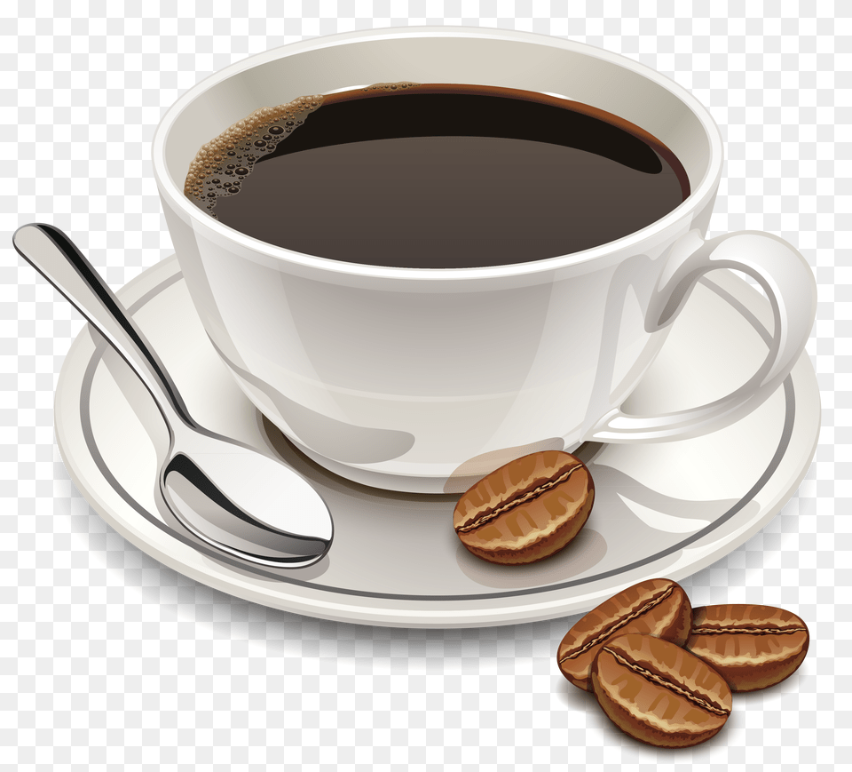 Mug Coffee, Cup, Cutlery, Saucer, Spoon Png Image