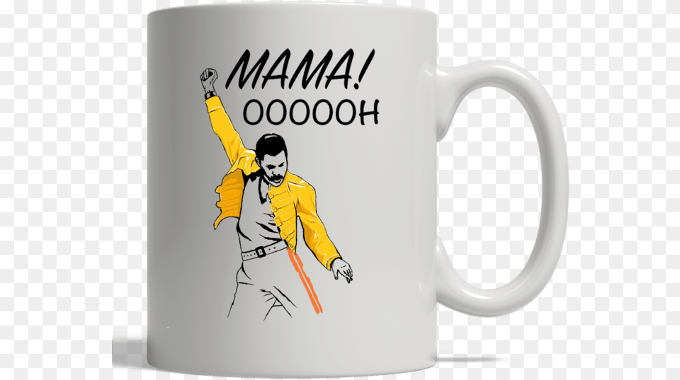 Mug Freddie Mercury, Cup, Person, Beverage, Coffee Free Png Download