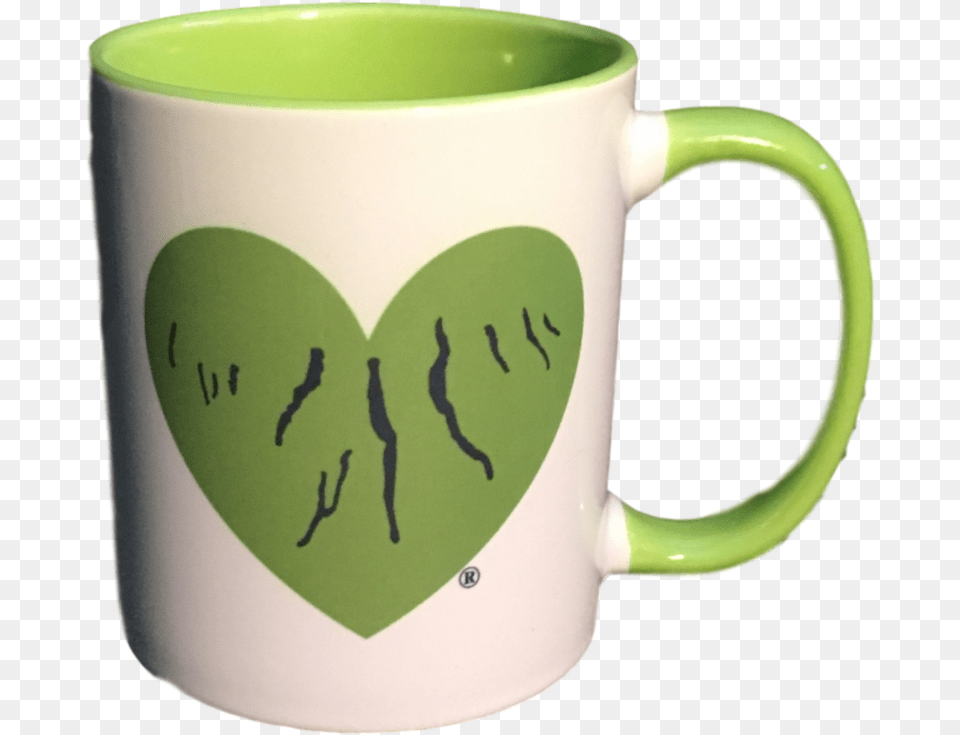 Mug Green Heart Of The Finger Lakes Mug, Cup, Beverage, Coffee, Coffee Cup Free Png