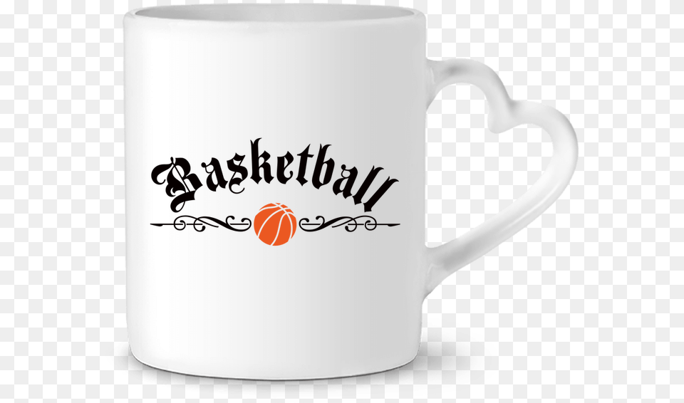 Mug Heart Basketball By Freeyourshirt Mug, Cup, Beverage, Coffee, Coffee Cup Free Transparent Png