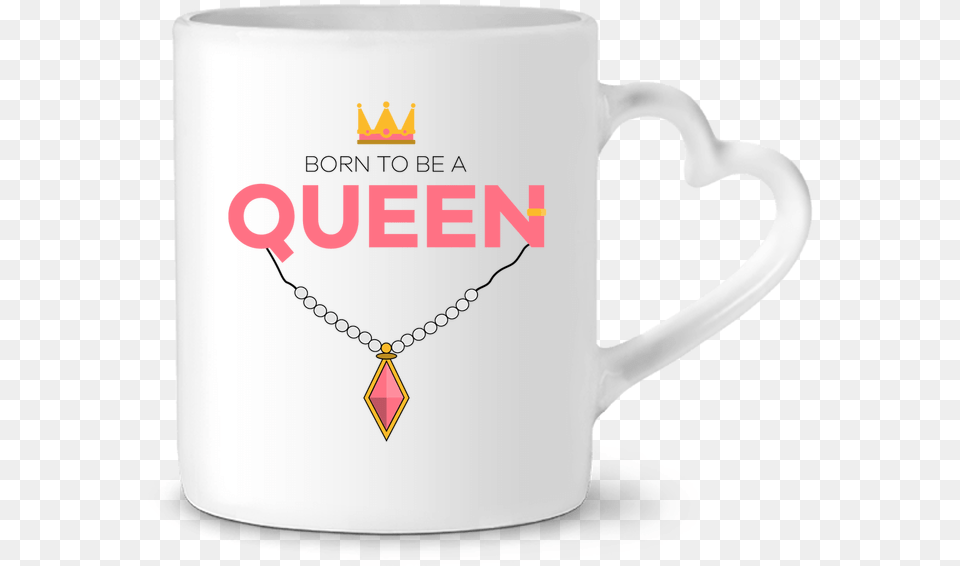 Mug Heart Born To Be A Queen By Tunetoo Beer Stein, Cup, Accessories, Beverage, Coffee Free Png Download