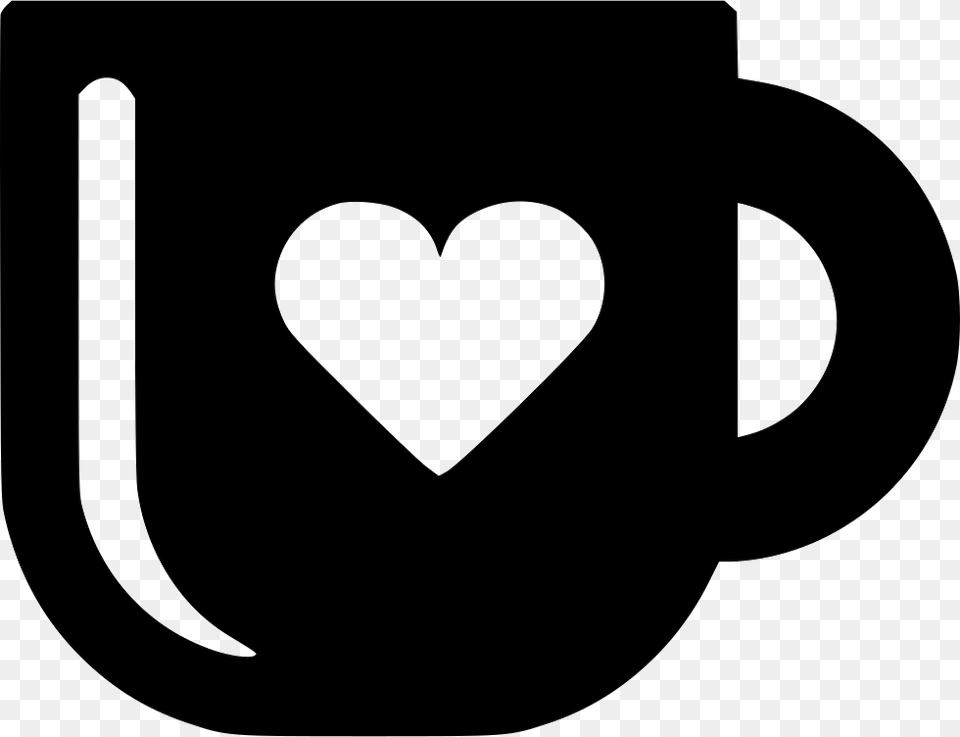 Mug Heart Heart, Stencil Free Png