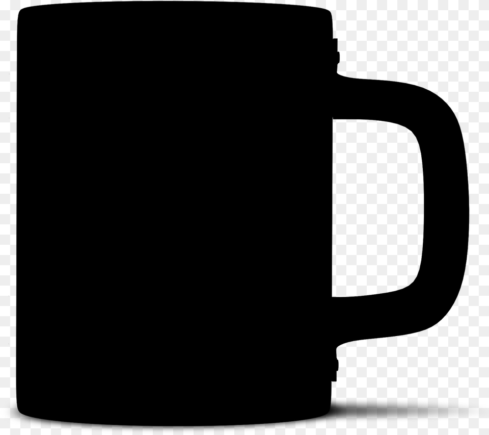 Mug M Coffee Cup Illustration Silhouette Silhouette Coffee Mug Clipart, Gray Free Png