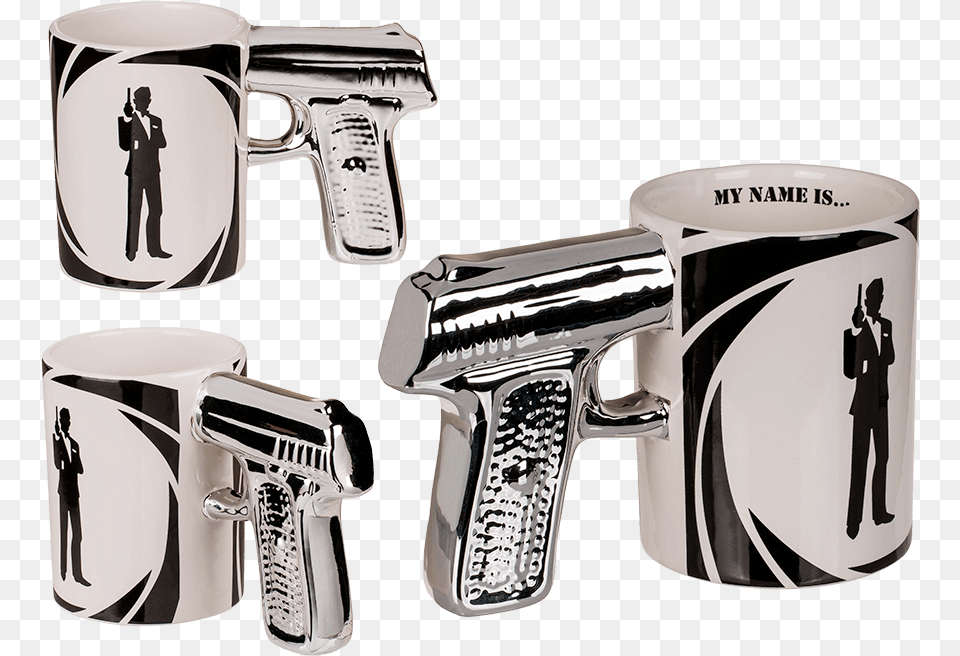 Mug Pistol Secret Agent James Bond, Blade, Razor, Weapon, Person Free Transparent Png
