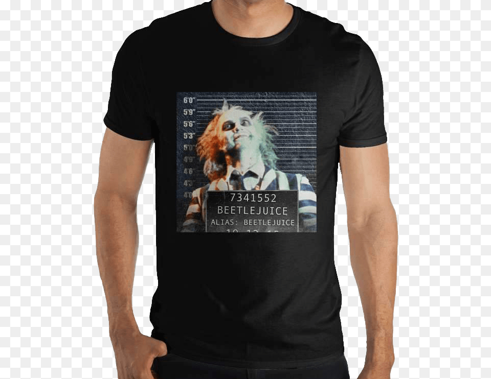 Mug Shot Beetlejuice T Shirt Beetlejuice, Clothing, T-shirt, Person, Face Png